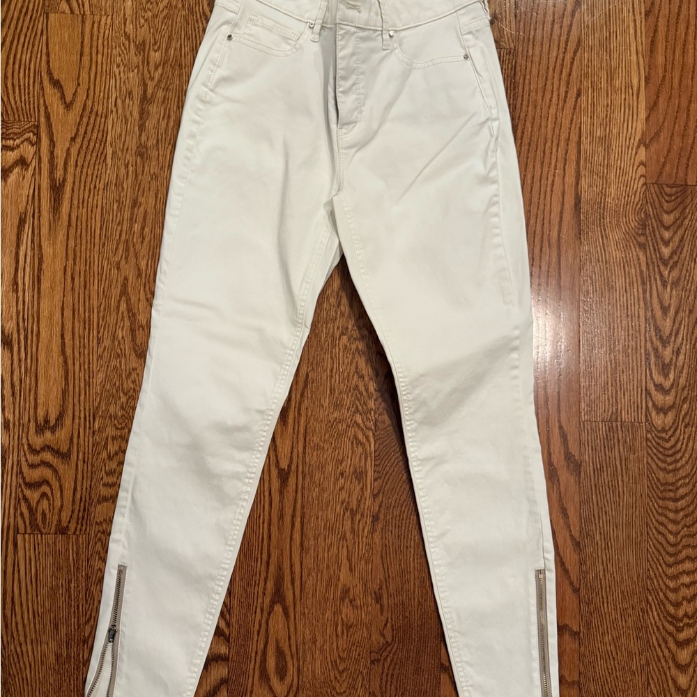 White House Black Market Women's Skinny White Jeans